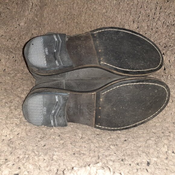 CL FACTORY-Italy-Gray Oiled Leather Engineer Boots-Sz 37-Excellent - Picture 8 of 8